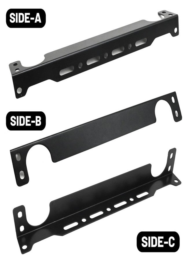 DUZFOREI طقم دعامات تثبيت مبرد الزيت من دوزفوري مع براغي وصواميل، طول 330 مم/13 بوصة، طقم دعامات تثبيت مبرد الزيت من سبائك الألومنيوم لمبرد زيت المحرك - Image 2